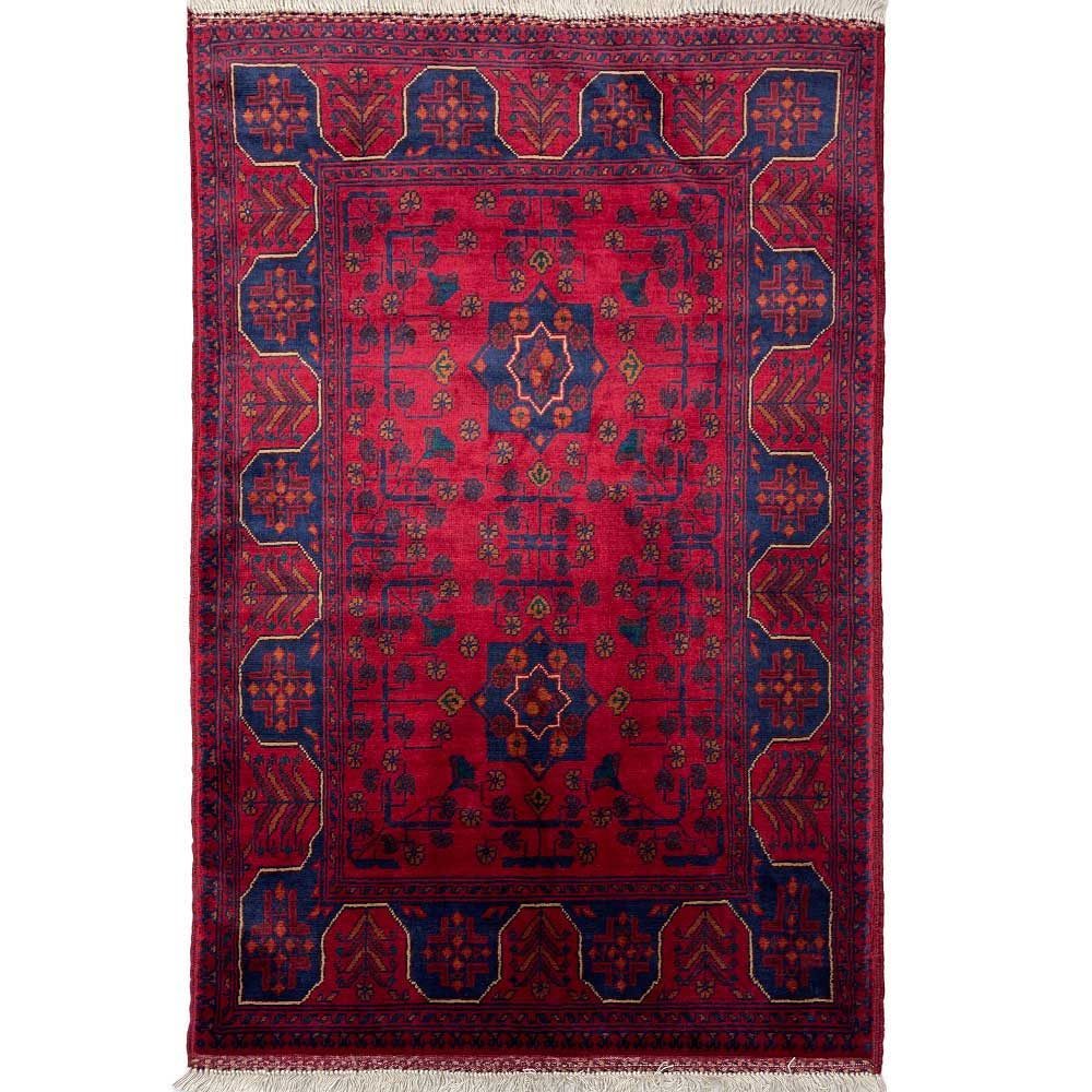 El Dokuma Afgan Khal Muhammadi Yün Halı (85x125 cm)