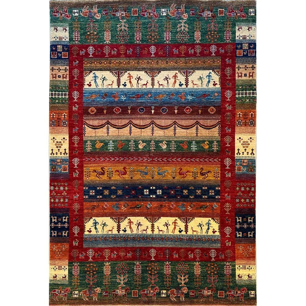 El Dokuma Afgan Kabile Yün Halı (170x250 cm)