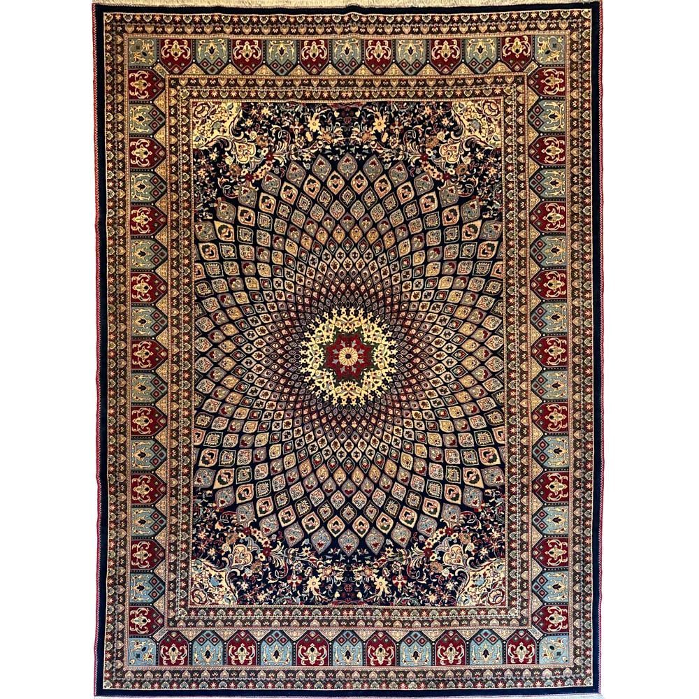El Dokuma Tebriz Gombad İnce Dokulu Yün Halı (245x335 cm)