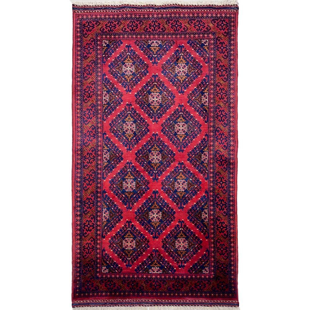 El Dokuma Afgan Khal Muhammadi Yün Halı (90x165 cm)