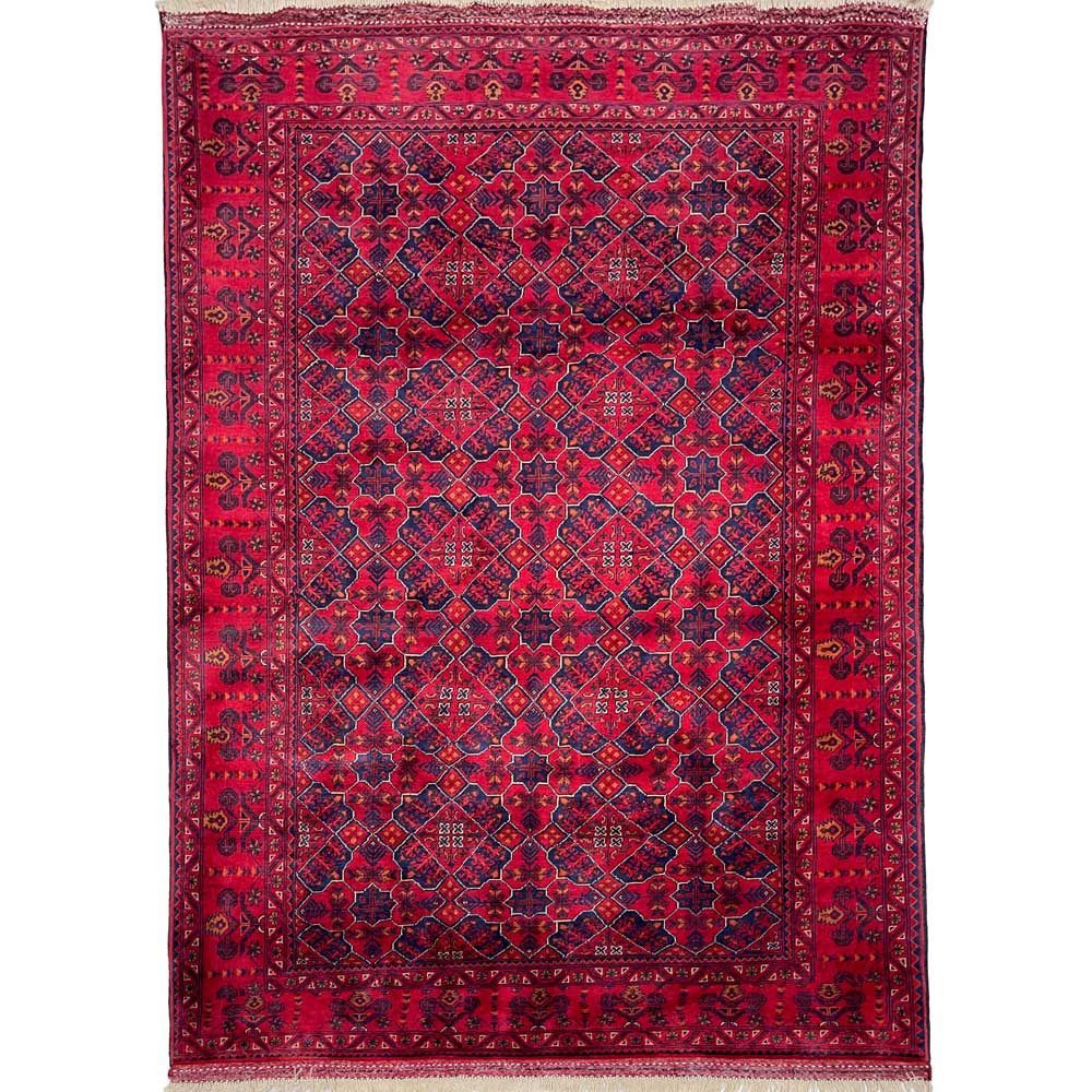 El Dokuma Afgan Khal Muhammadi Yün Halı (150x210 cm)