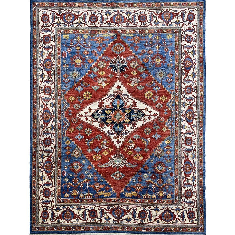 El Dokuma Sarapi İran Madalyon Yün Halı (240x300 cm)