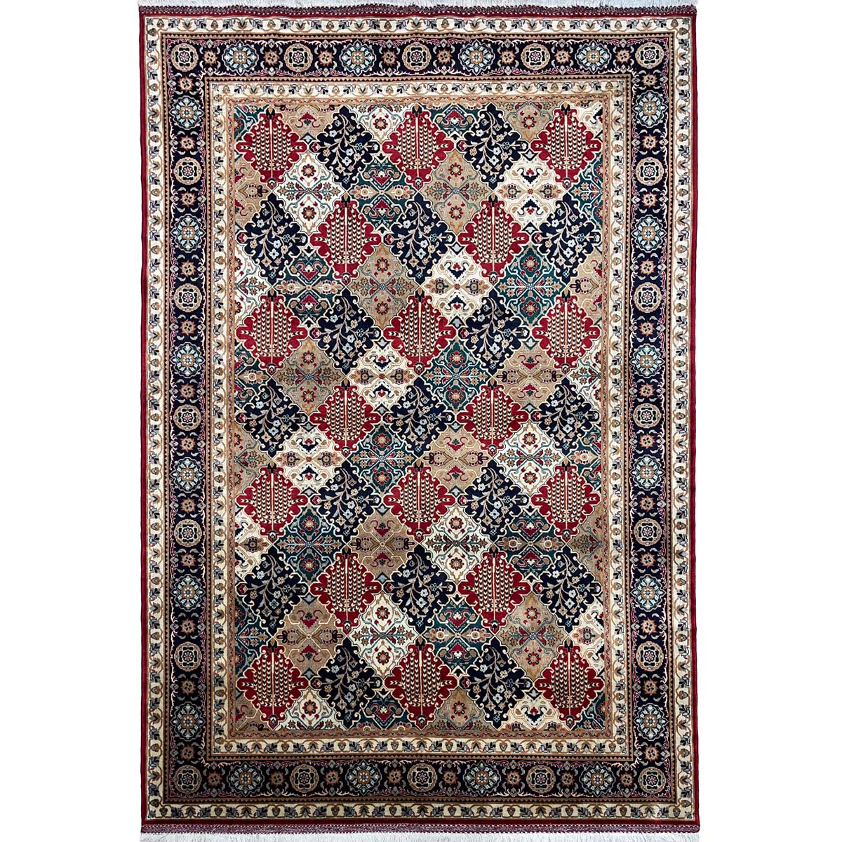 El Dokuma Afgan Bilicik İnce Dokuma Yün Halı (200x300 cm)