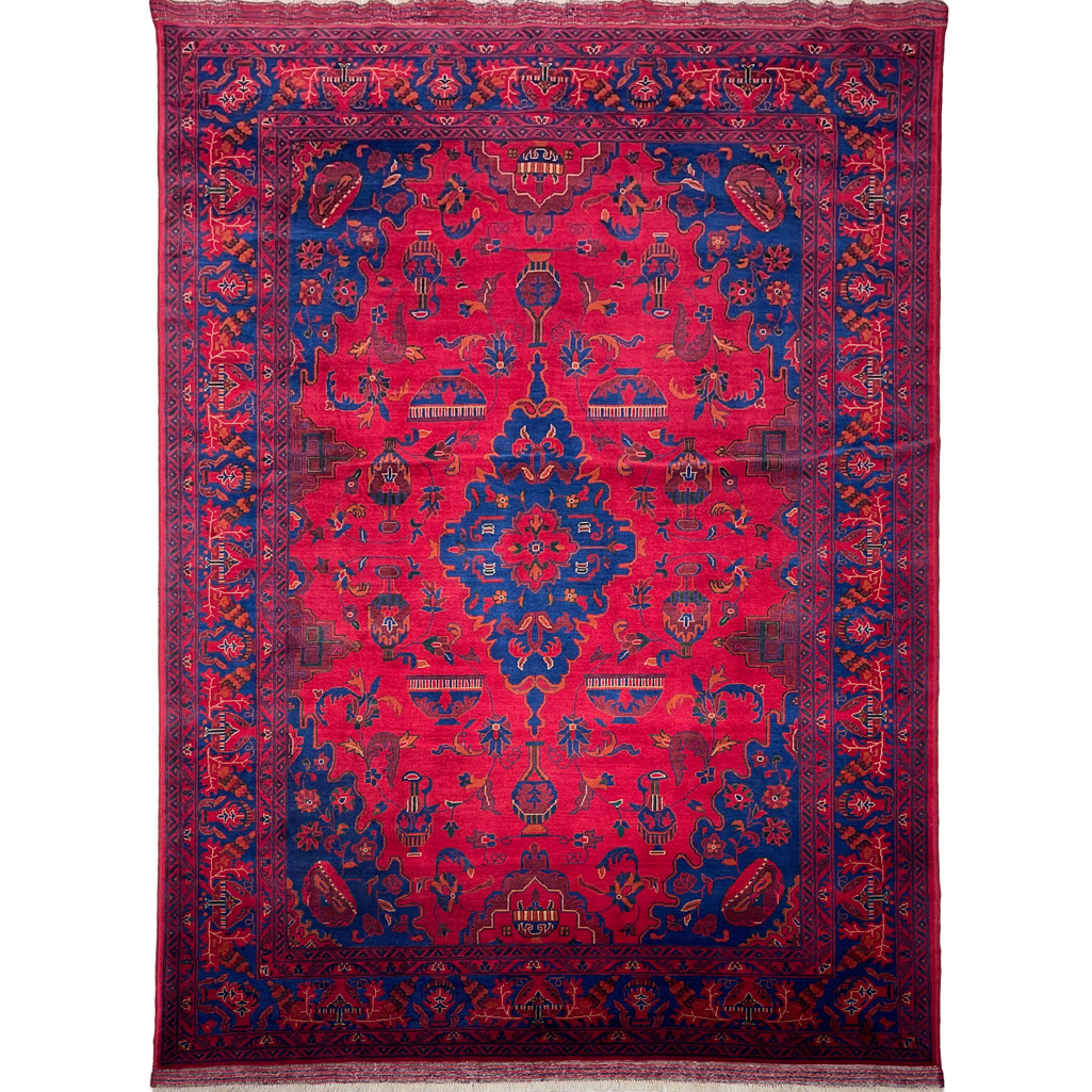 El Dokuma Afgan Khal Mohammadi Madalyon Yün Halı (200x300 cm)