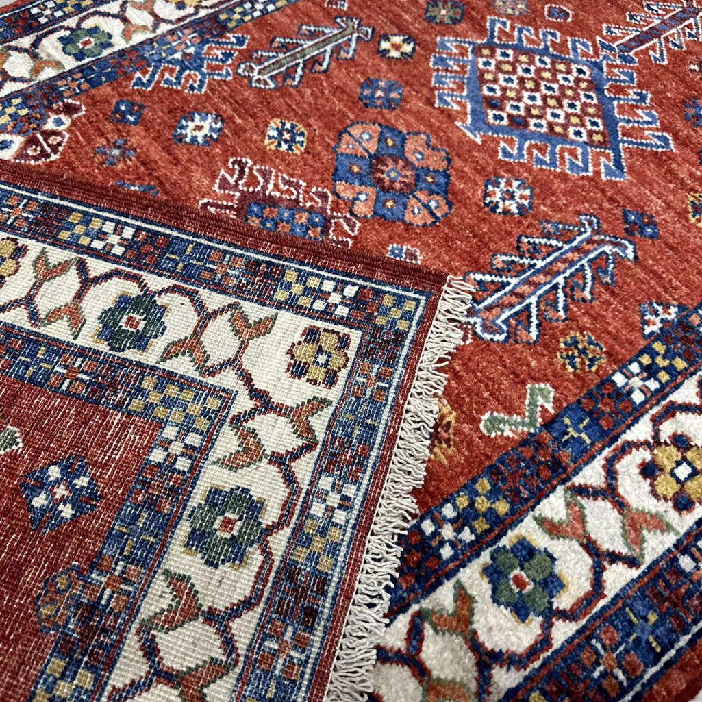 El Dokuma Kırmızı Kaşkai İran Yün Yolluk Halı (85x285 cm) - Görsel 5