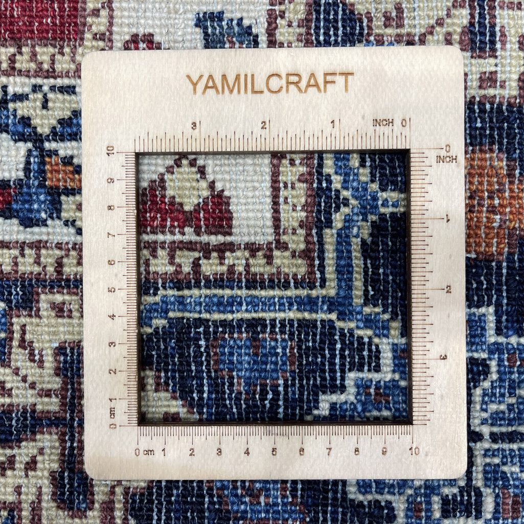 El Dokuma Lacivert Afgan Kabile Yün Halı (150x210 cm) - Görsel 6