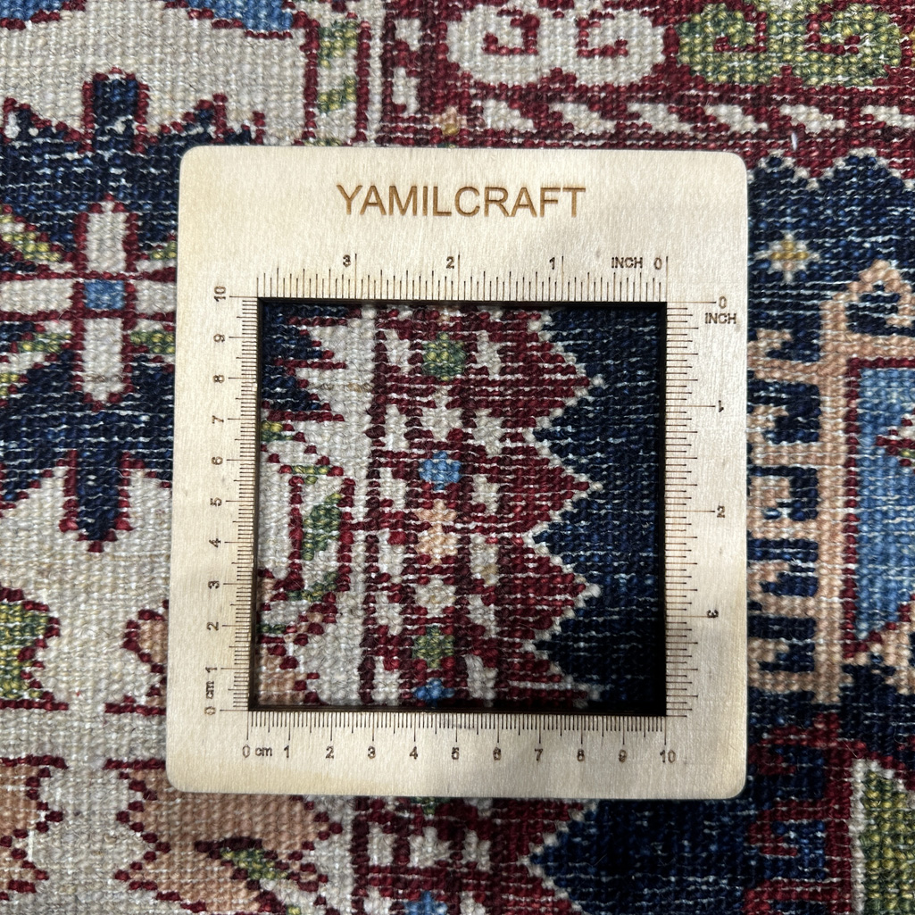 El Dokuma Lacivert Afgan Kabile Yün Halı (160x250 cm) - Görsel 7