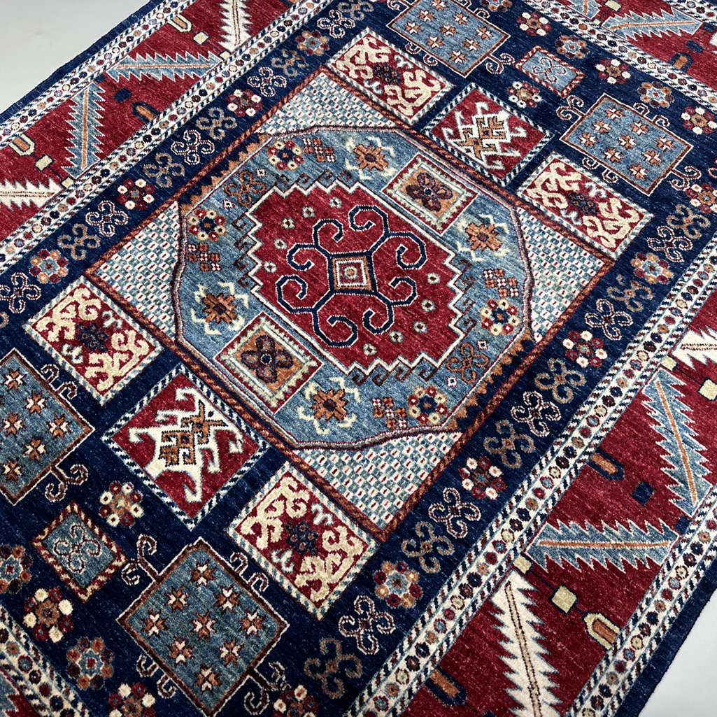 El Dokuma Afgan Kabile Yün Halı (150x210 cm) - Görsel 3