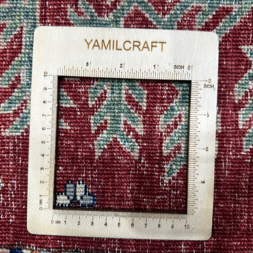 El Dokuma Bordo Afgan Kabile Yün Yolluk Halı (80x300 cm) - Görsel 5