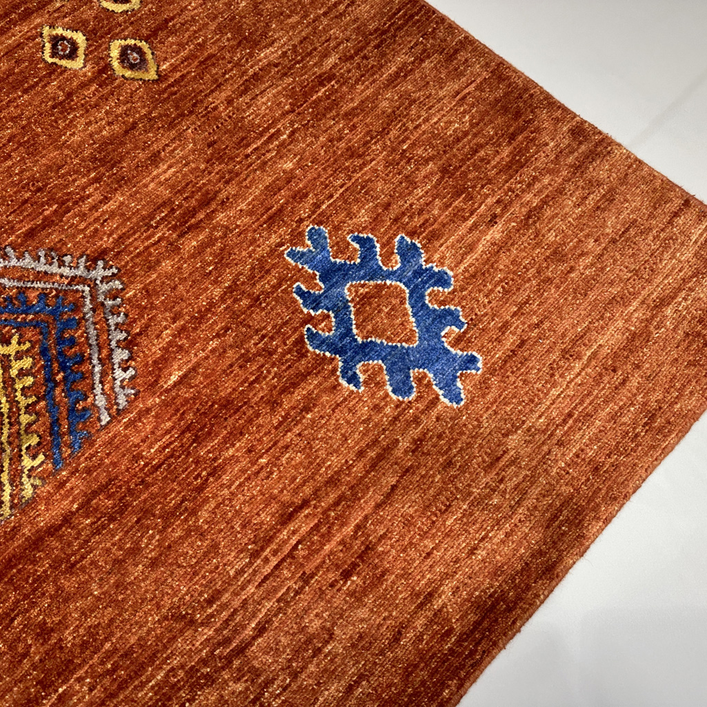 El Dokuma Turuncu Modern Yün Halı (150x240 cm) - Görsel 5