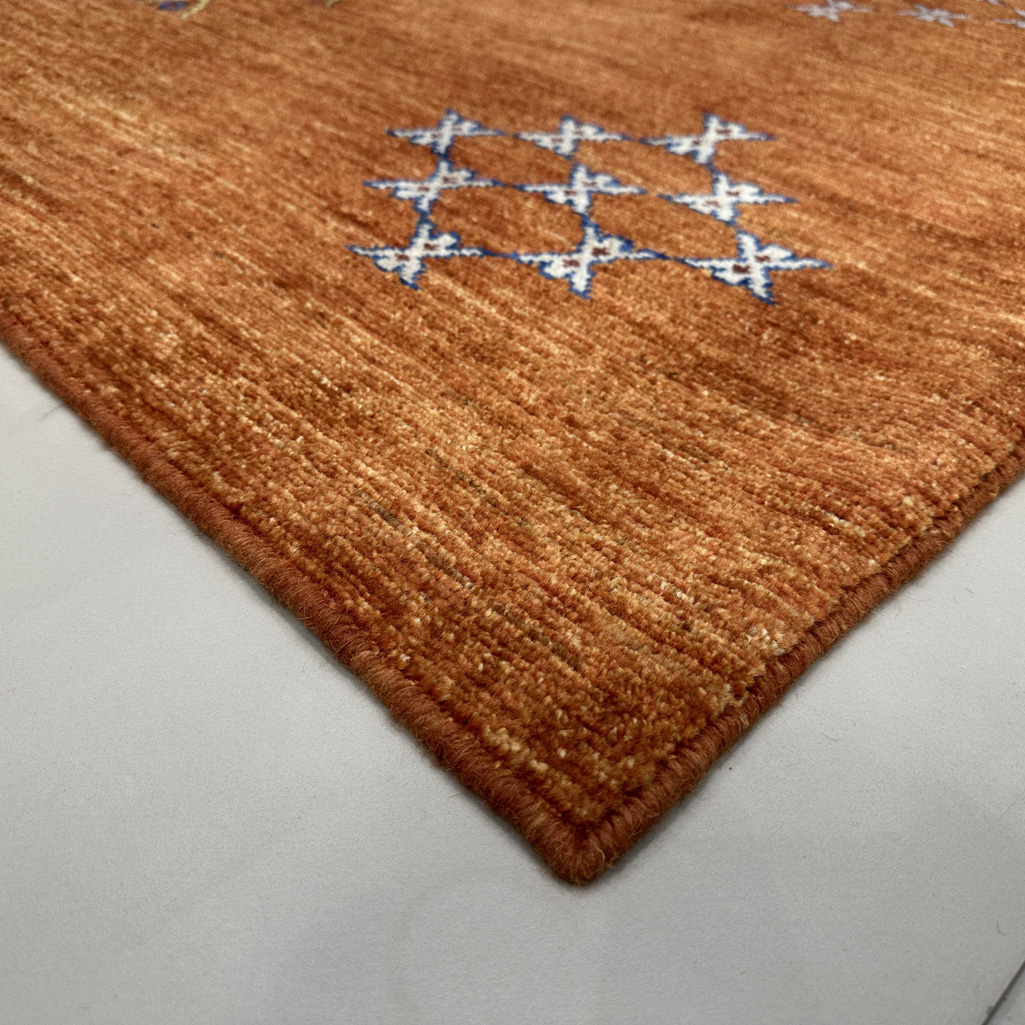 El Dokuma Turuncu Modern Yün Halı (150x240 cm) - Görsel 7