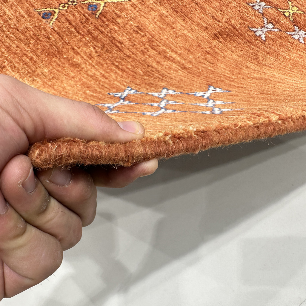 El Dokuma Turuncu Modern Yün Halı (150x240 cm) - Görsel 8