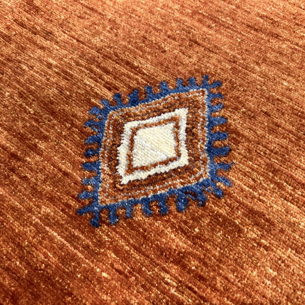 El Dokuma Turuncu Modern Yün Halı (150x240 cm) - Görsel 2