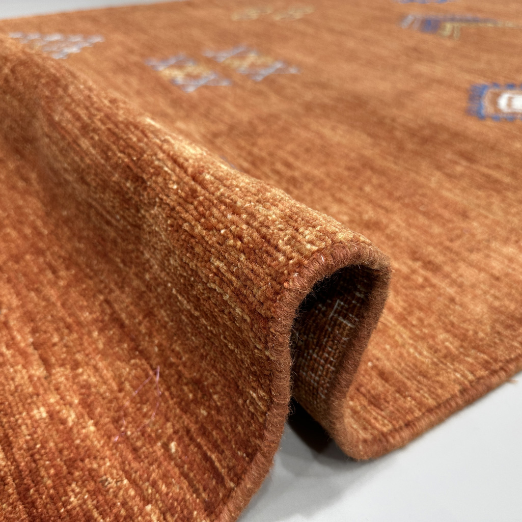 El Dokuma Turuncu Modern Yün Halı (150x240 cm) - Görsel 3