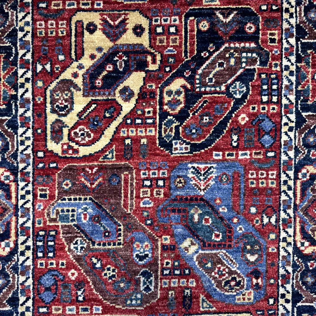 El Dokuma Bohem Afgan Kabile Yün Yolluk Halı (80x300 cm) - Görsel 2