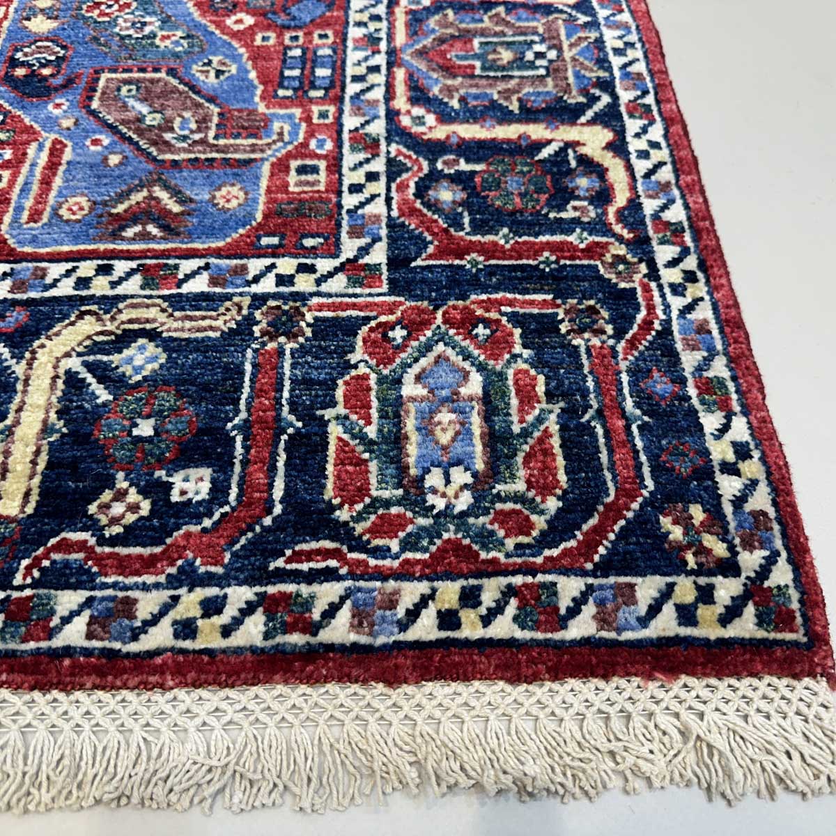 El Dokuma Bohem Afgan Kabile Yün Yolluk Halı (80x300 cm) - Görsel 7