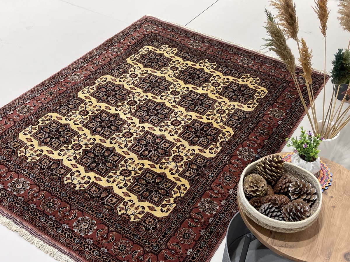 El Dokuma Afgan Bilicik İnce Dokuma Yün Halı (150x200 cm) - Görsel 3