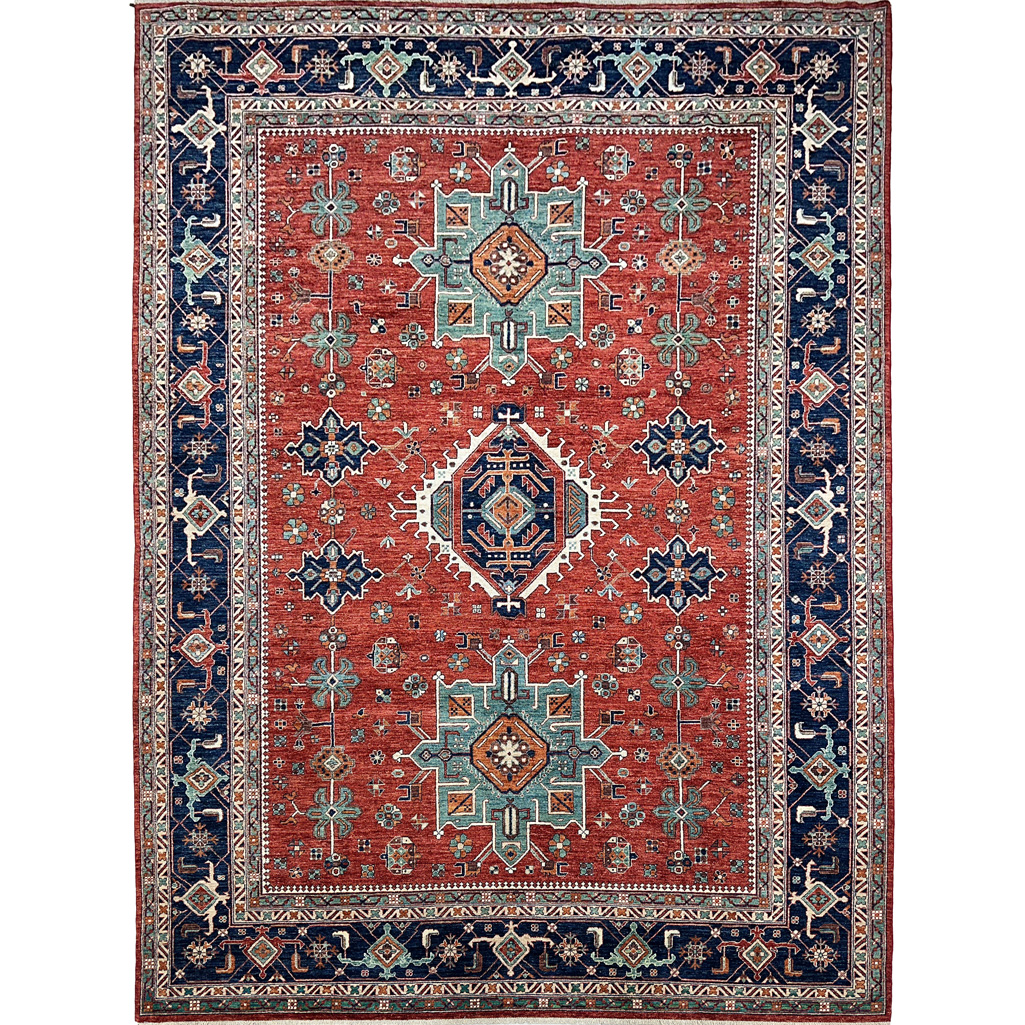 El Dokuma Afgan Kabile Yün Halı (270x370 cm)
