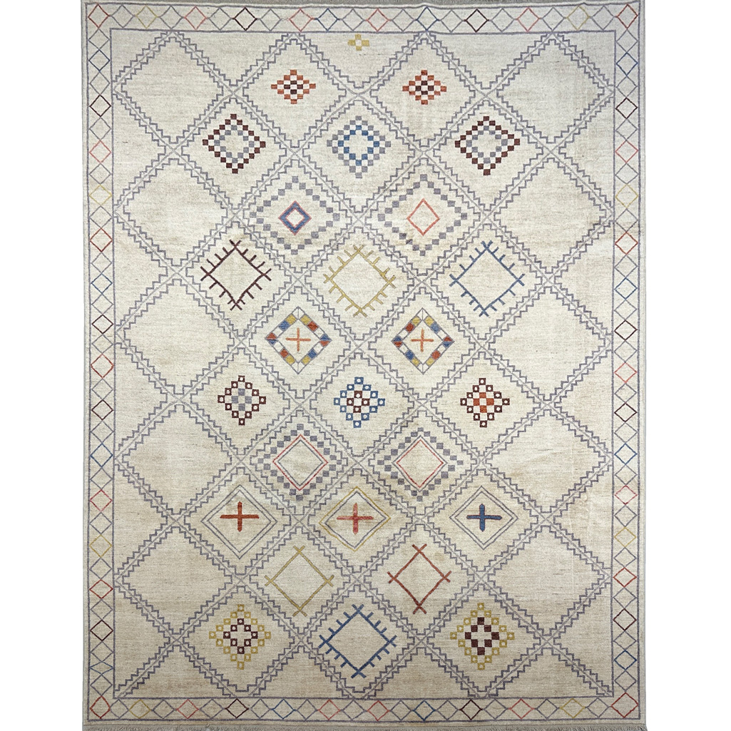 El Dokuma Afgan Modern Yün Halı (270x360 cm)