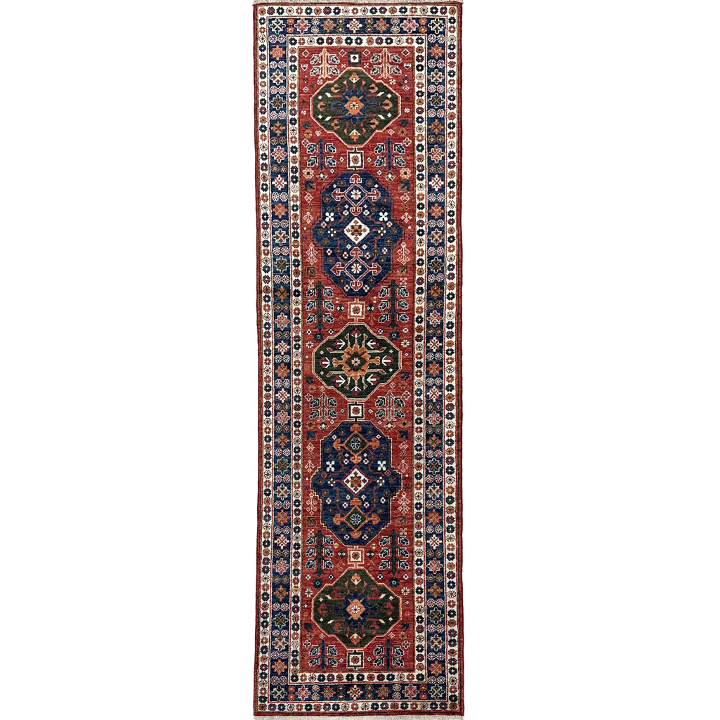 El Dokuma Afgan Kabile Yün Yolluk Halı (80x290 cm)