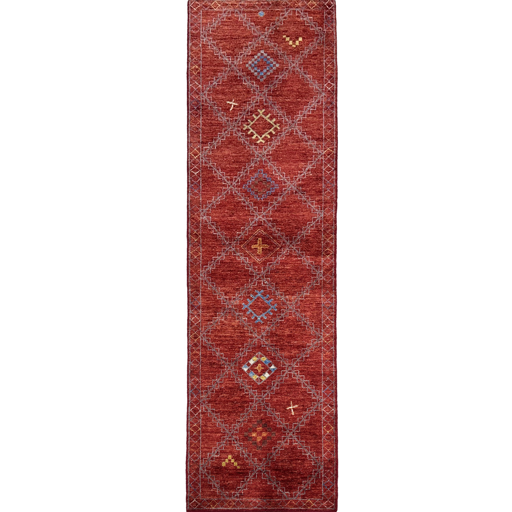 El Dokuma Modern Yün Yolluk Halı (75x250 cm)
