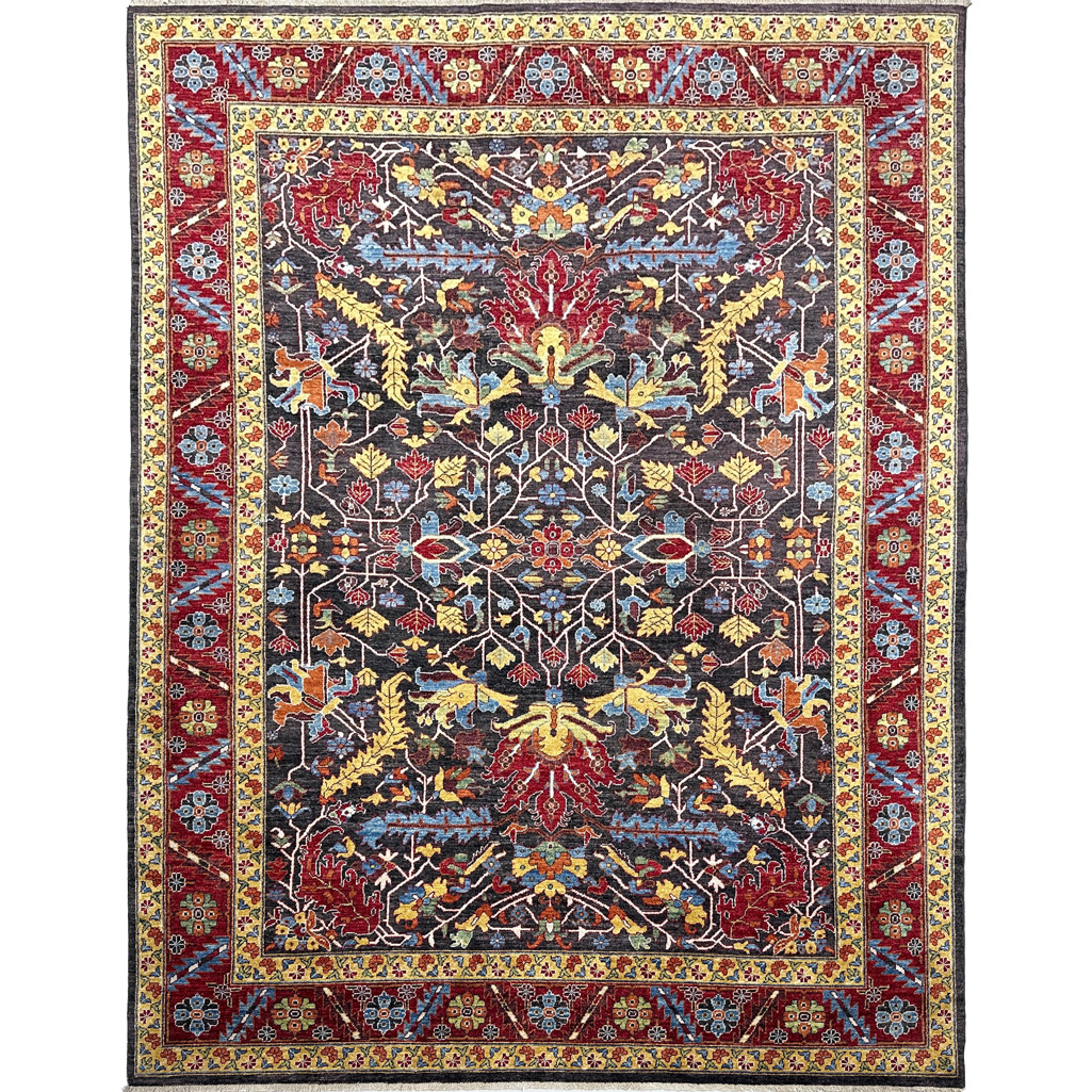 El Dokuma Bohem Afgan Kabile Yün Halı (240x340 cm)