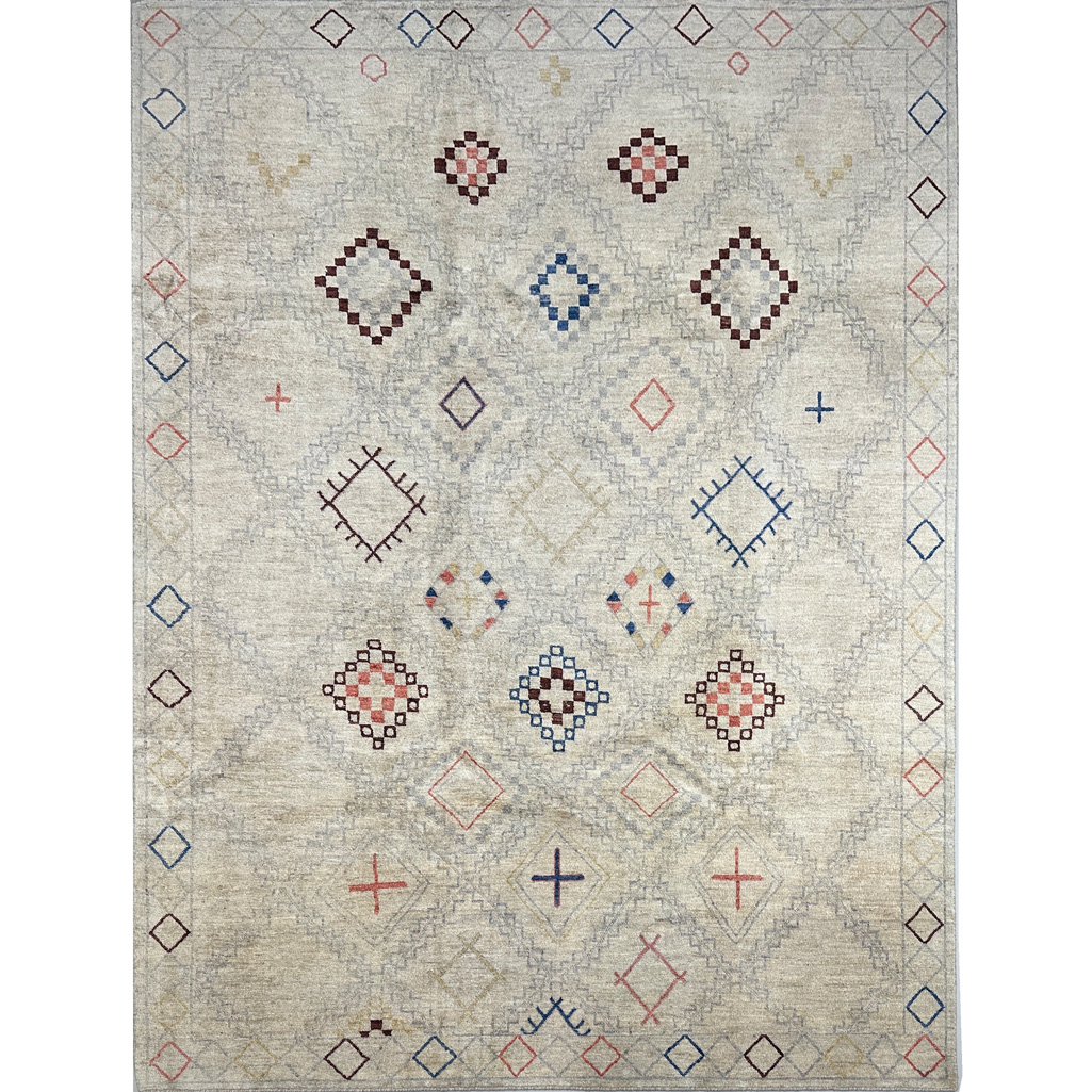 El Dokuma Modern Afgan Yün Halı (240x310 cm)