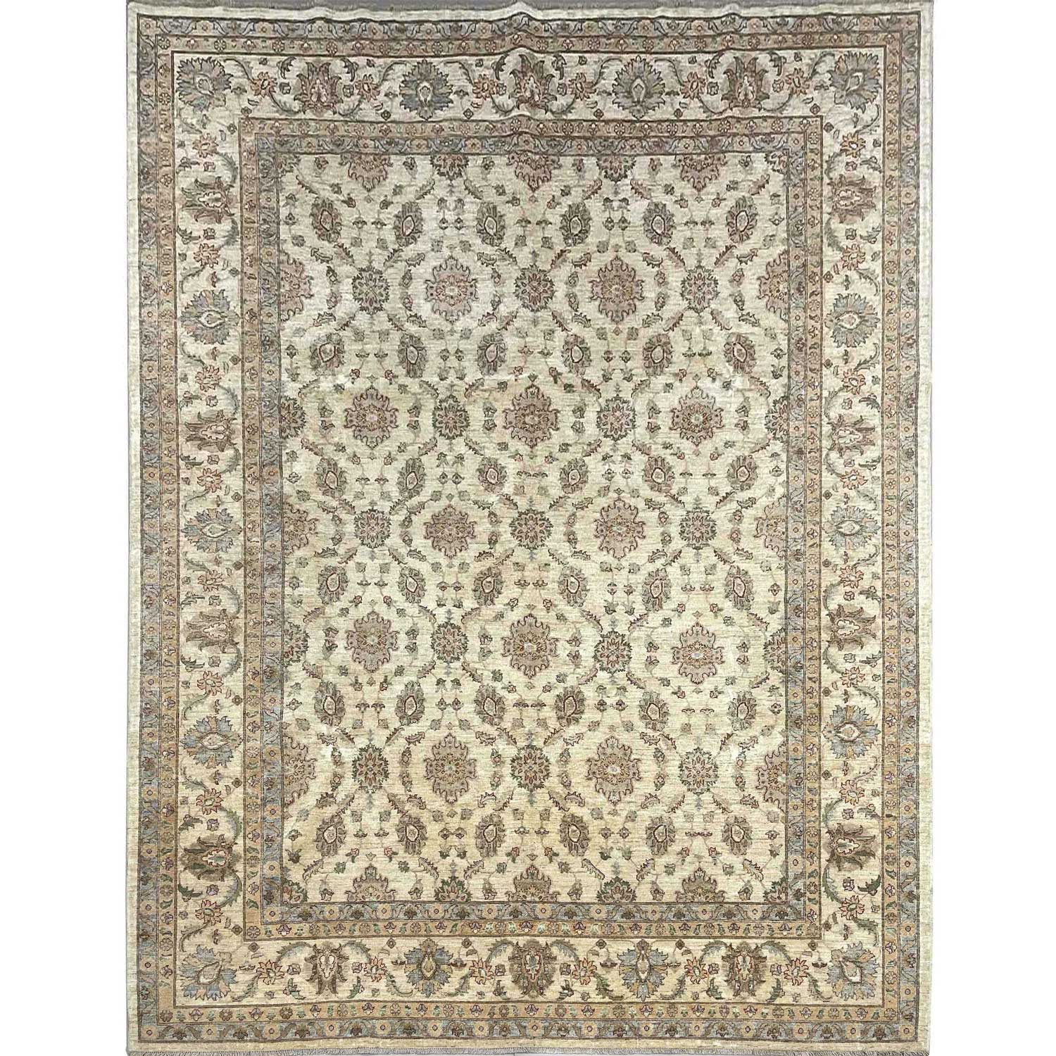 El Dokuma Uşak Natural Bej Yün Halı (300x415 cm)