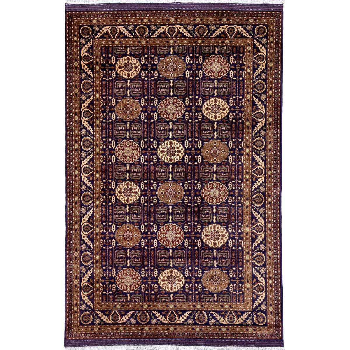 El Dokuma Afgan Bilicik İnce Dokuma Yün Halı (200x300 cm)