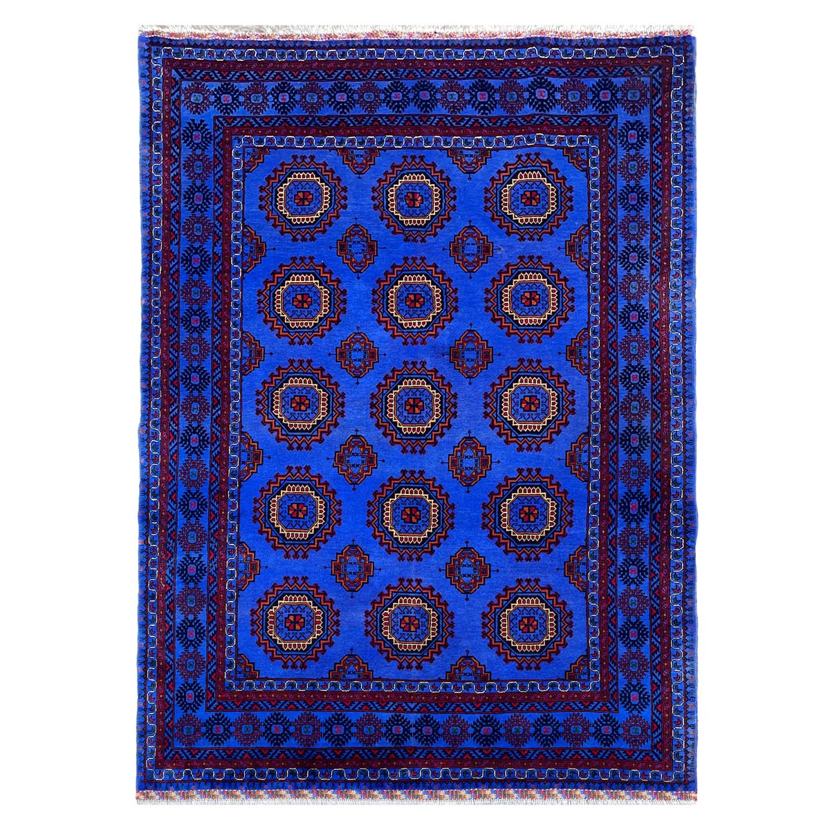 El Dokuma Afgan Bilicik İnce Dokuma Yün Halı (150x200 cm)