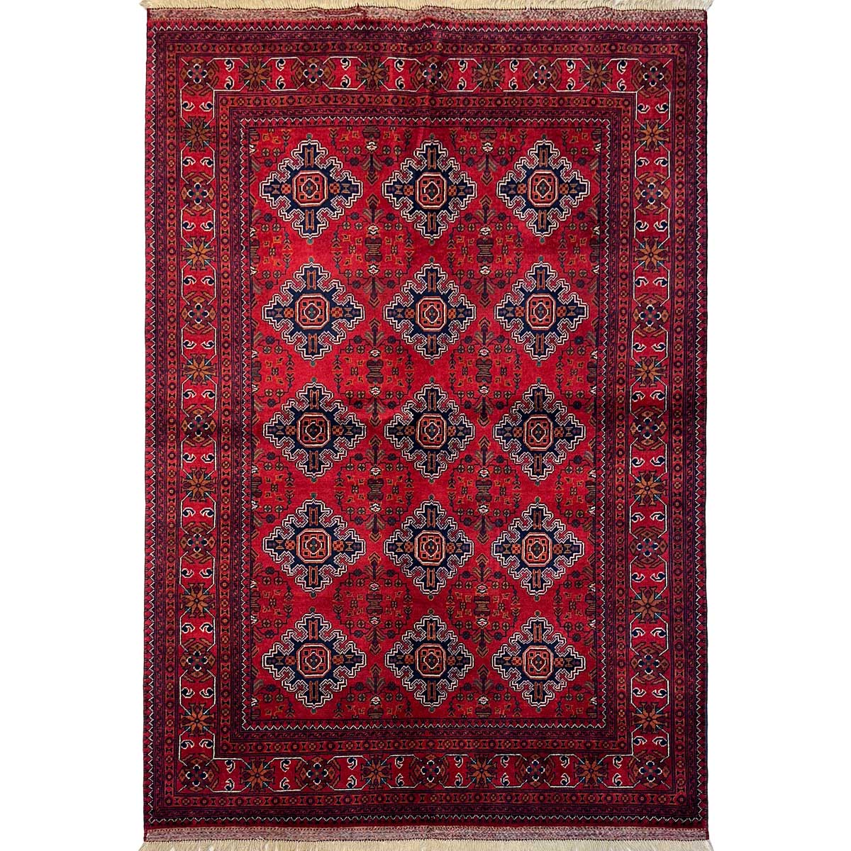 El Dokuma Afgan Khal Muhammadi Yün Halı (155x215 cm)