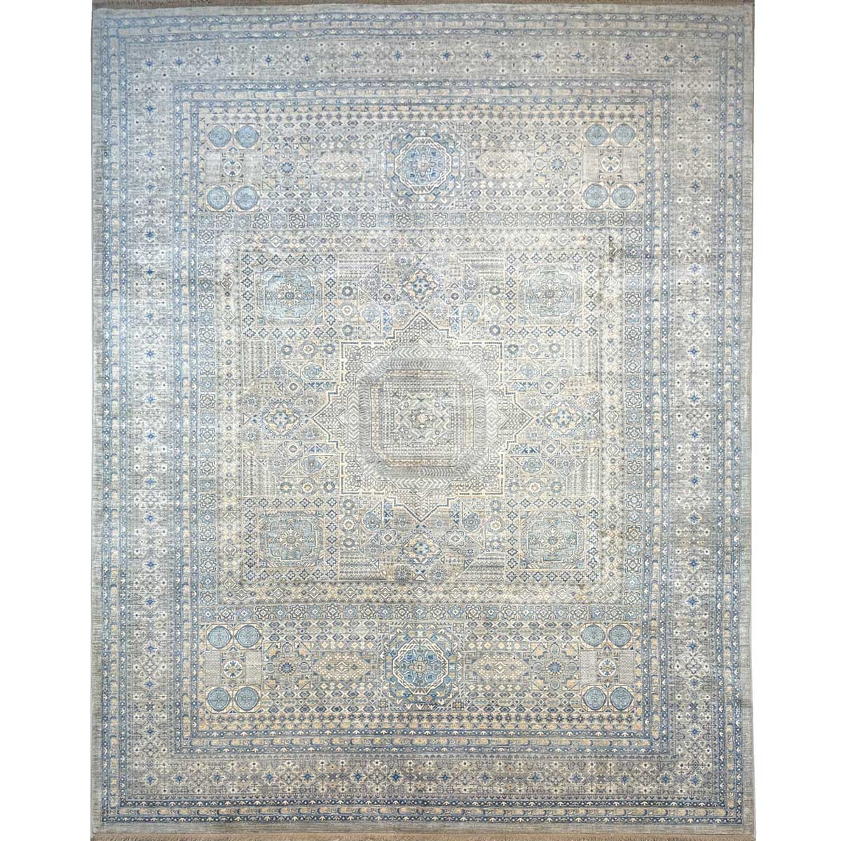 El Dokuma İnce Dokuma Nötr Memlük Yün Halı (265x365 cm)