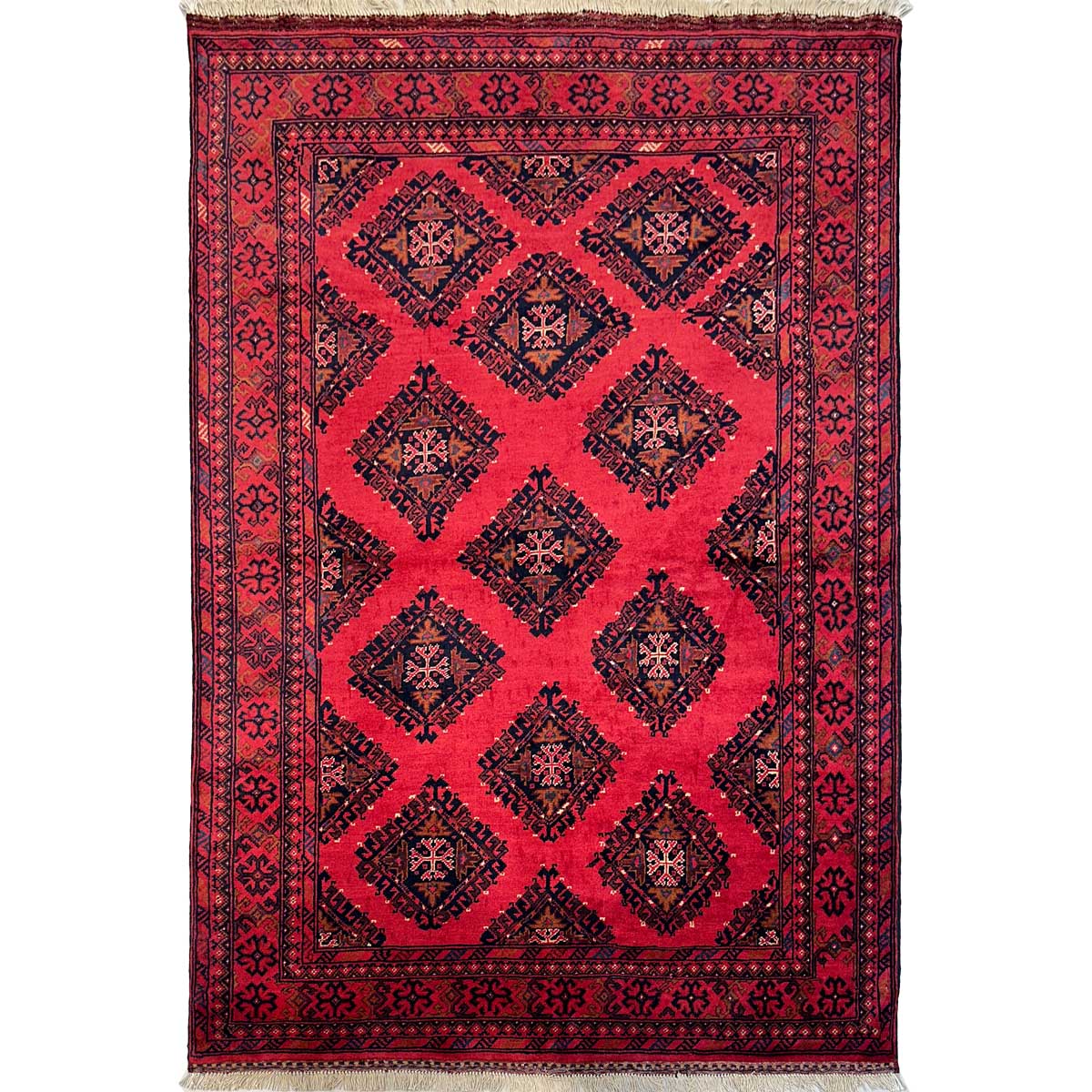 El Dokuma Afgan Khal Muhammadi Yün Halı (120x180 cm)