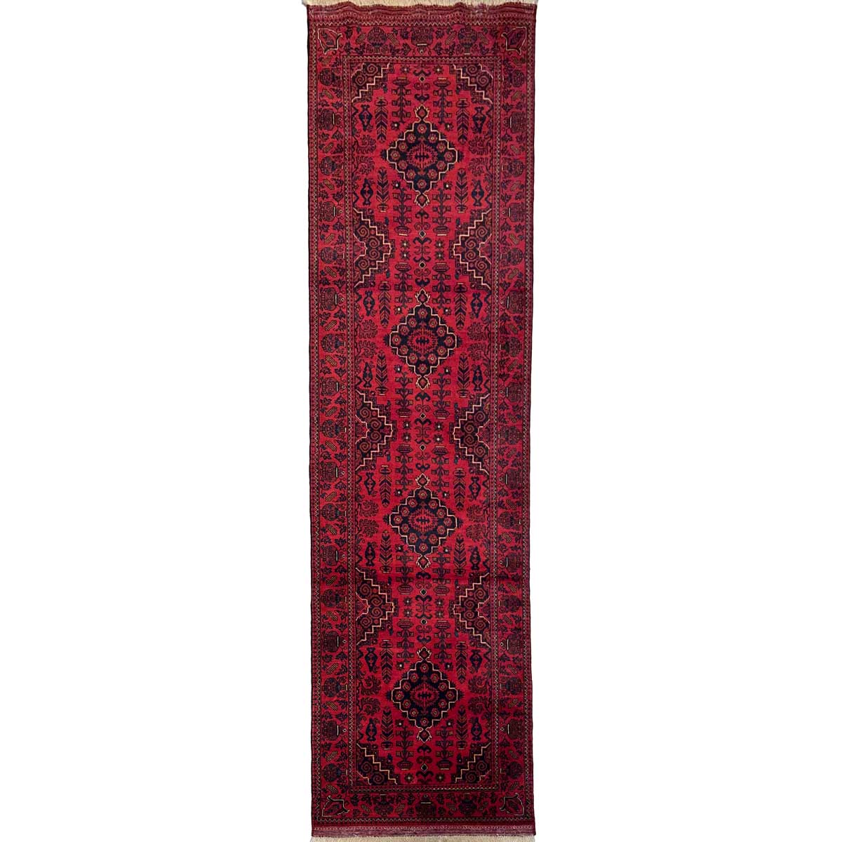 El Dokuma Afgan Khal Muhammadi Yün Yolluk Halı (80x290 cm)