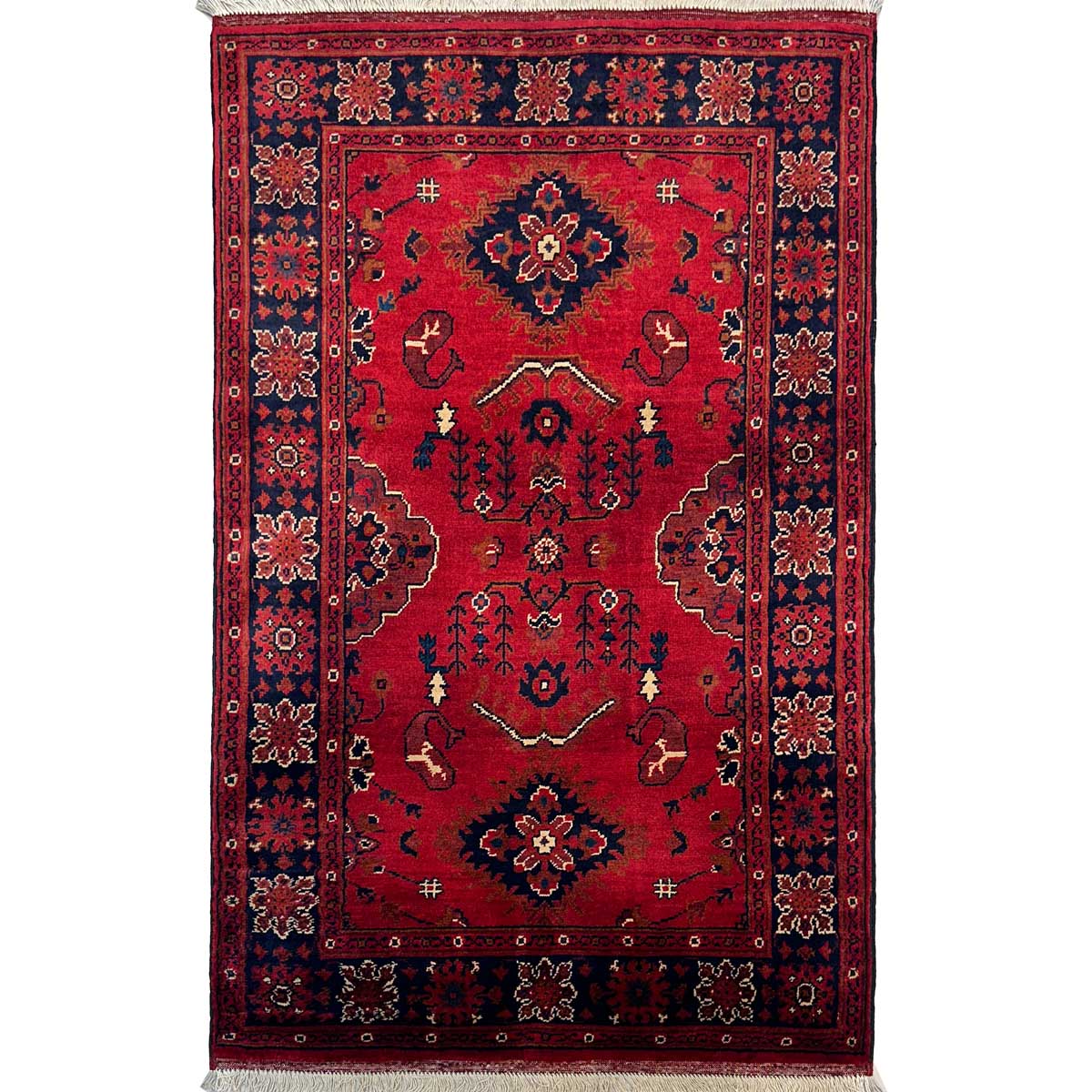El Dokuma Afgan Khal Mohammadi Yün Halı (80x130 cm)
