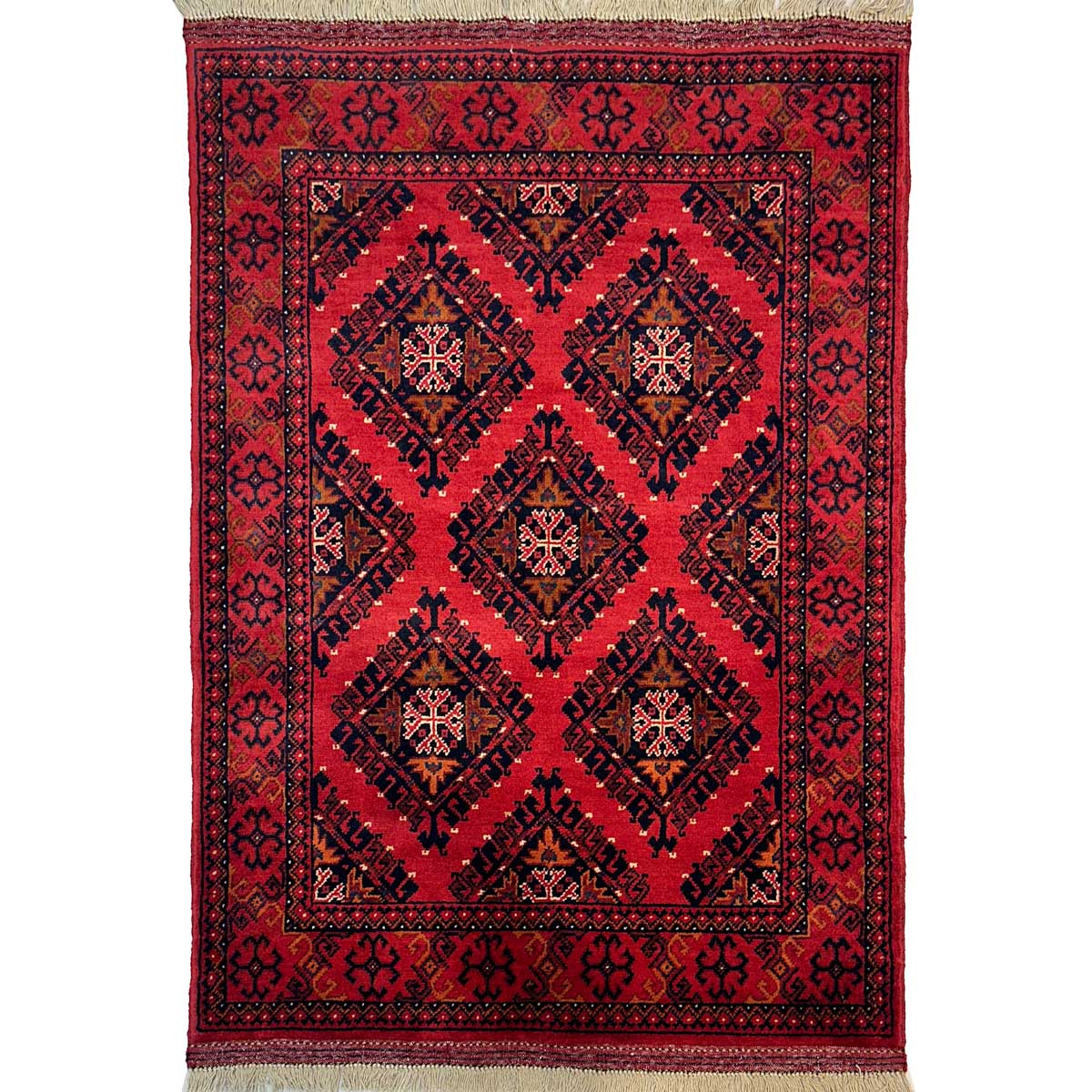 El Dokuma Afgan Khal Mohammadi Yün Halı (80x120 cm)
