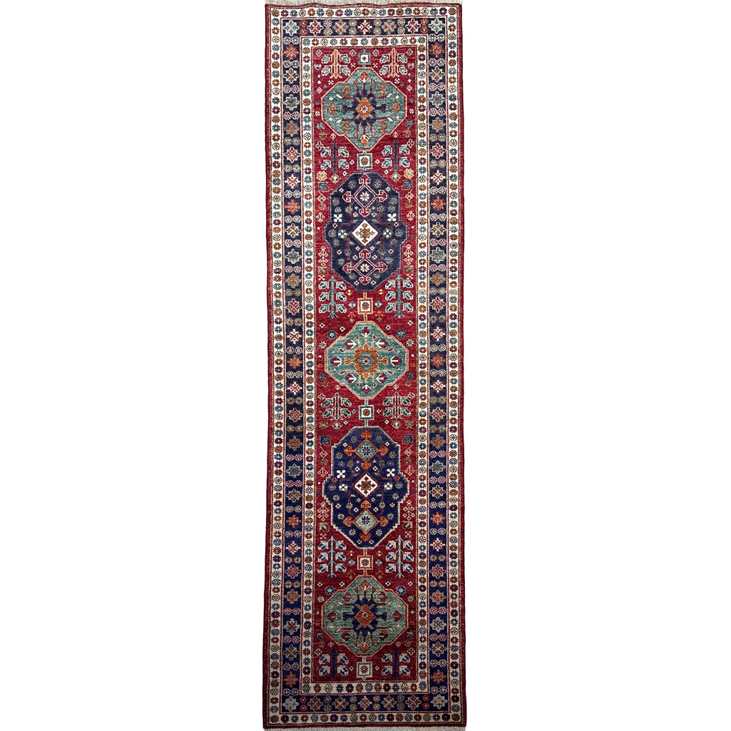El Dokuma Afgan Kabile Yün Yolluk Halı (85x300 cm)