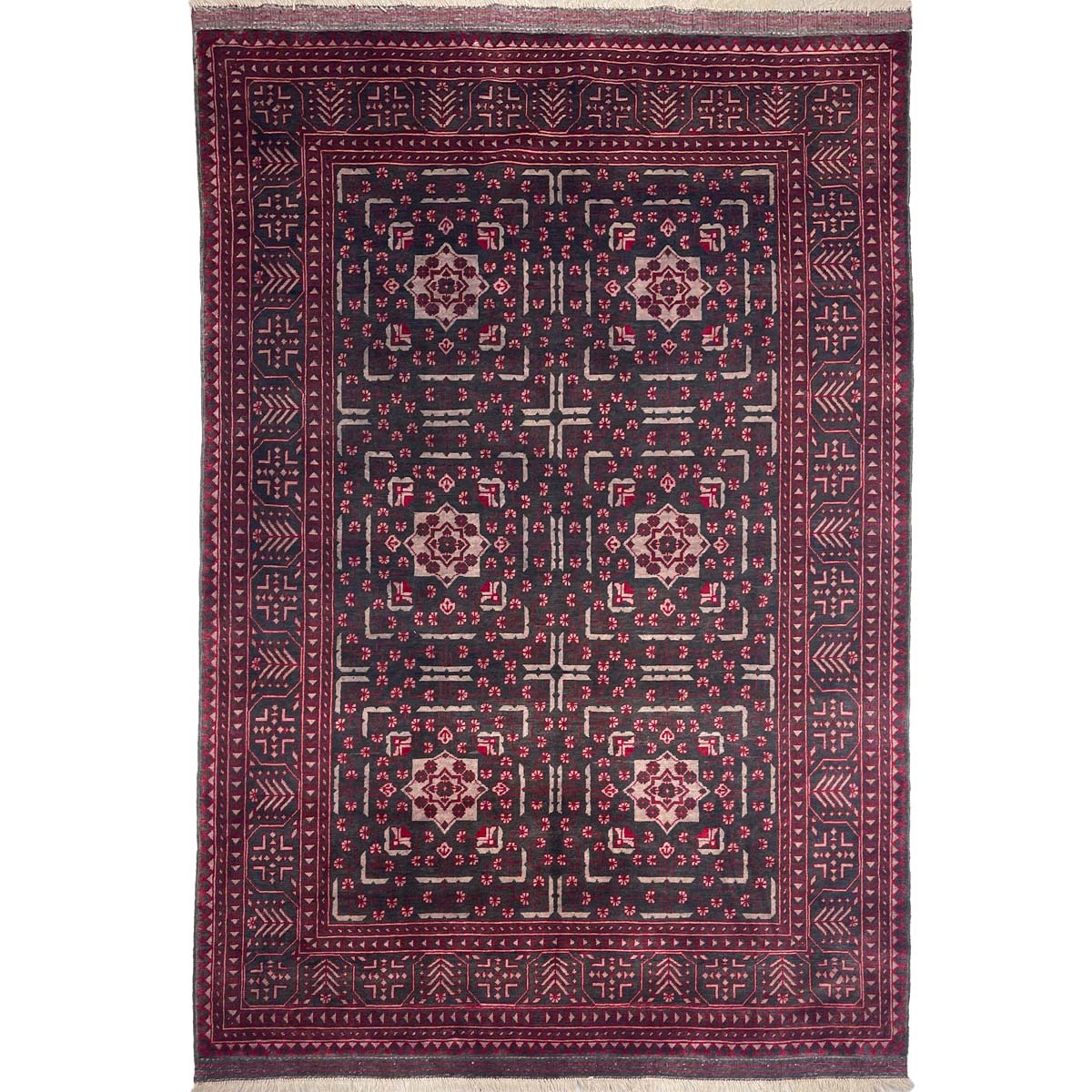 El Dokuma Afgan Khal Muhammadi Yün Halı (150x210 cm)