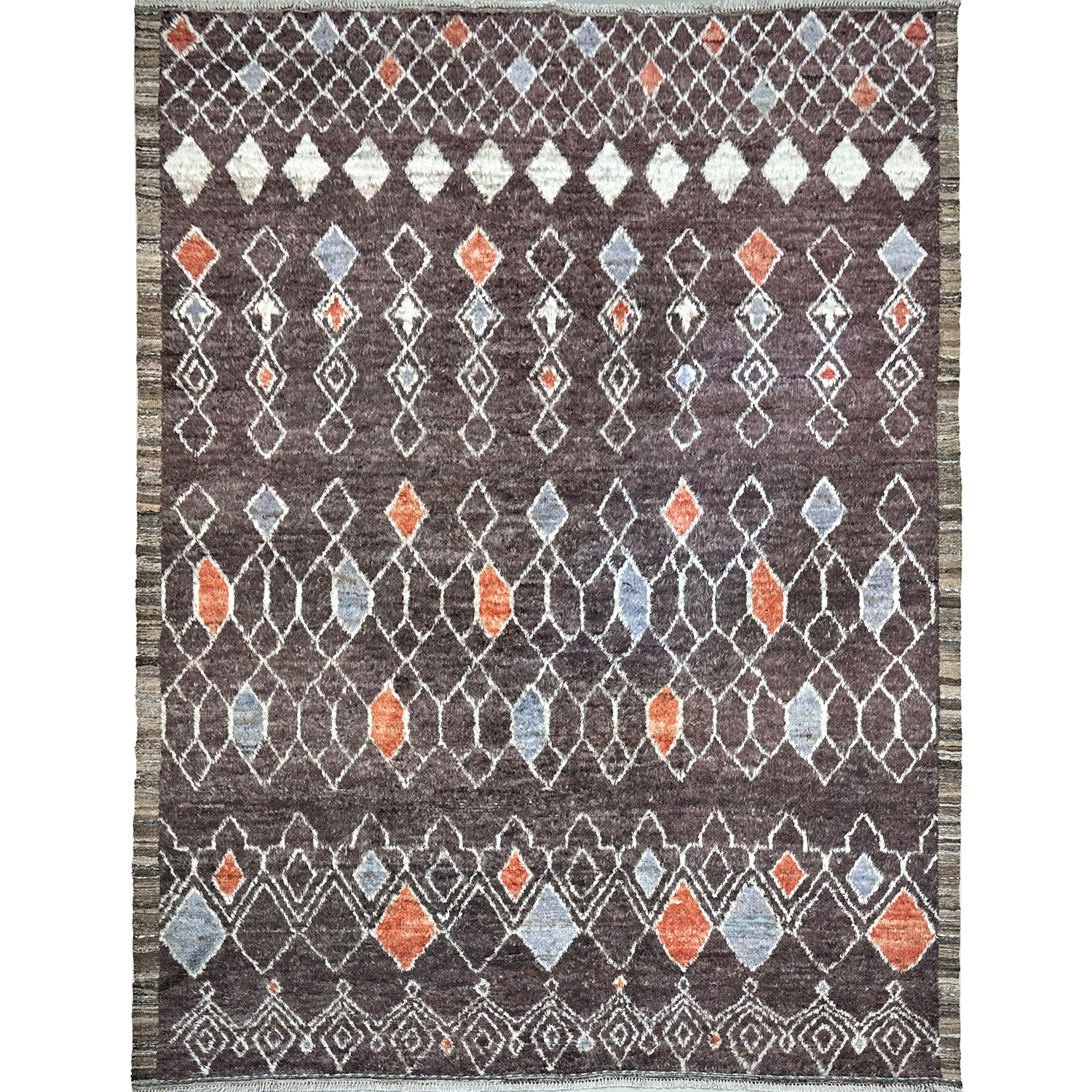 El Dokuma Bohem Fas Yün Halı (280x360 cm)
