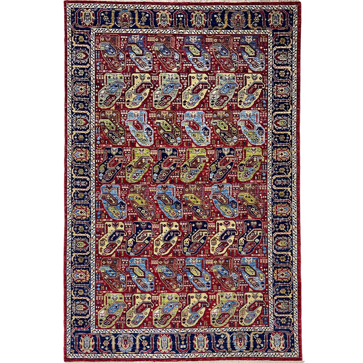 El Dokuma Afgan Kabile Yün Halı (150x260 cm)