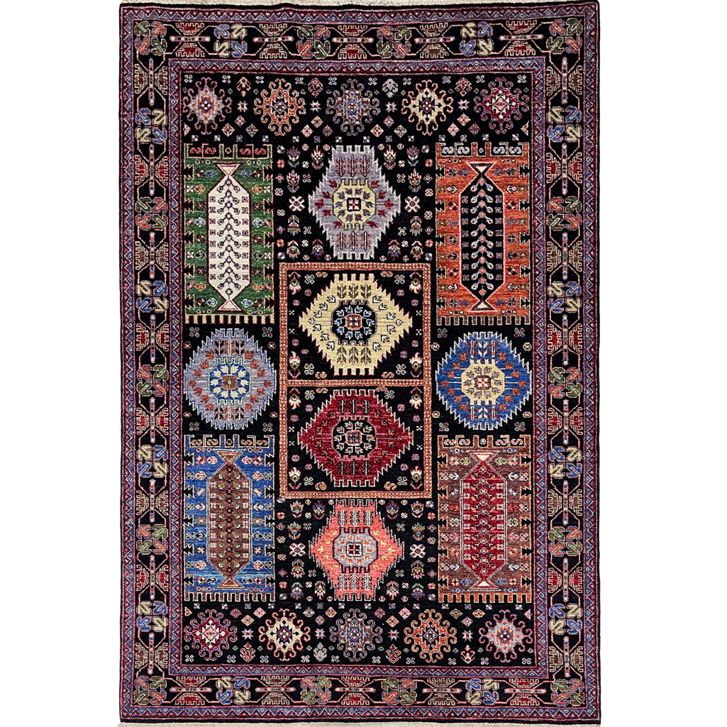 El Dokuma Afgan Veziri Kabile Yün Halı (160x240 cm)
