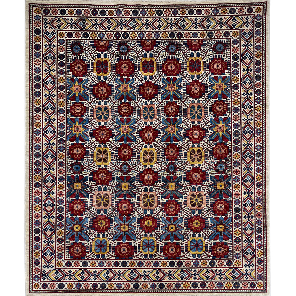 El Dokuma Afgan Kabile Yün Halı (260x310 cm)