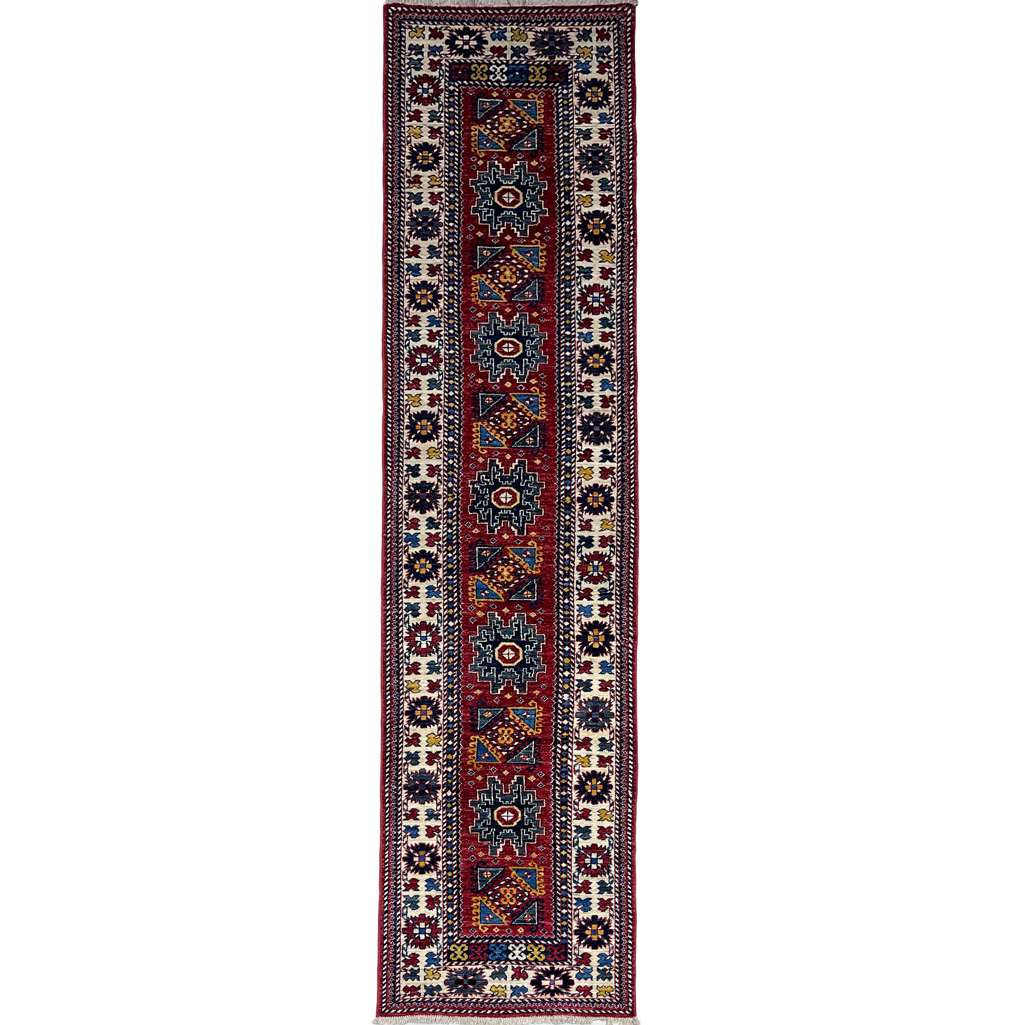 El Dokuma Afgan Kabile Yün Yolluk Halı (75x315 cm)