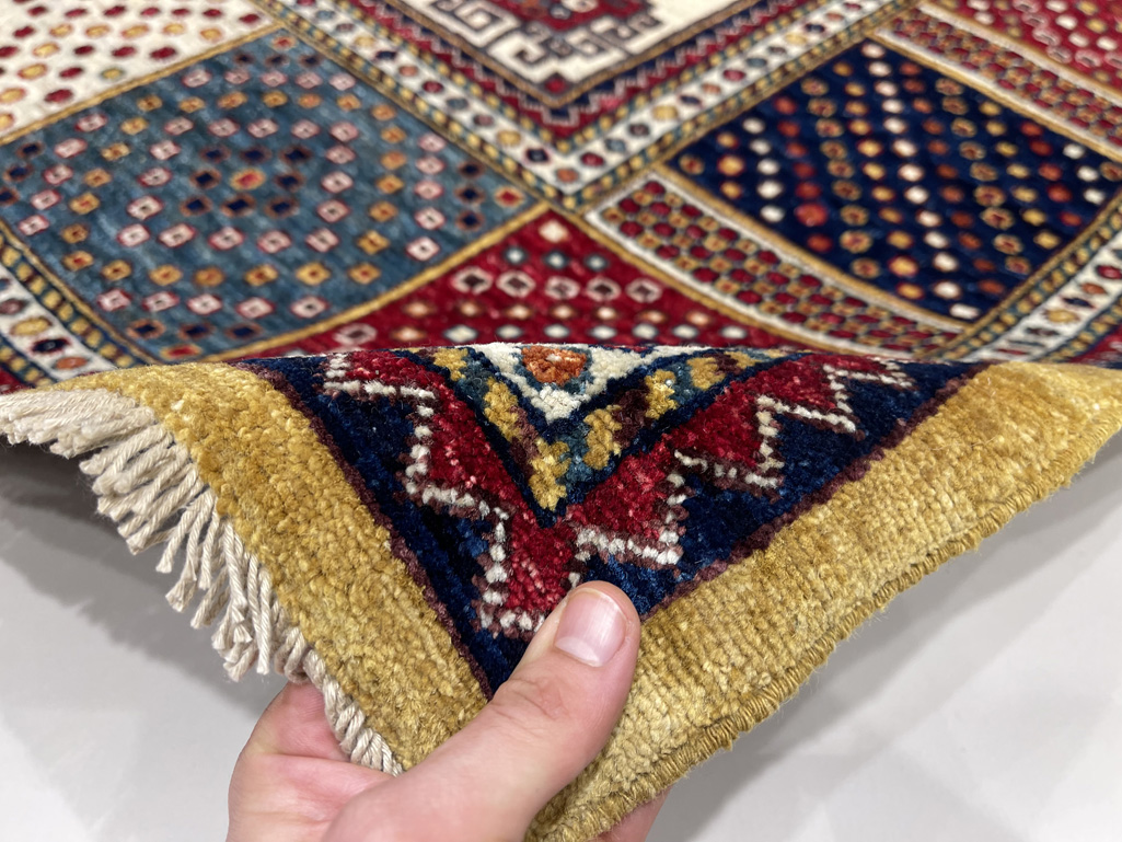 El Dokuma Afgan Kabile Kırmızı Yün Halı (150x250 cm) - Görsel 5