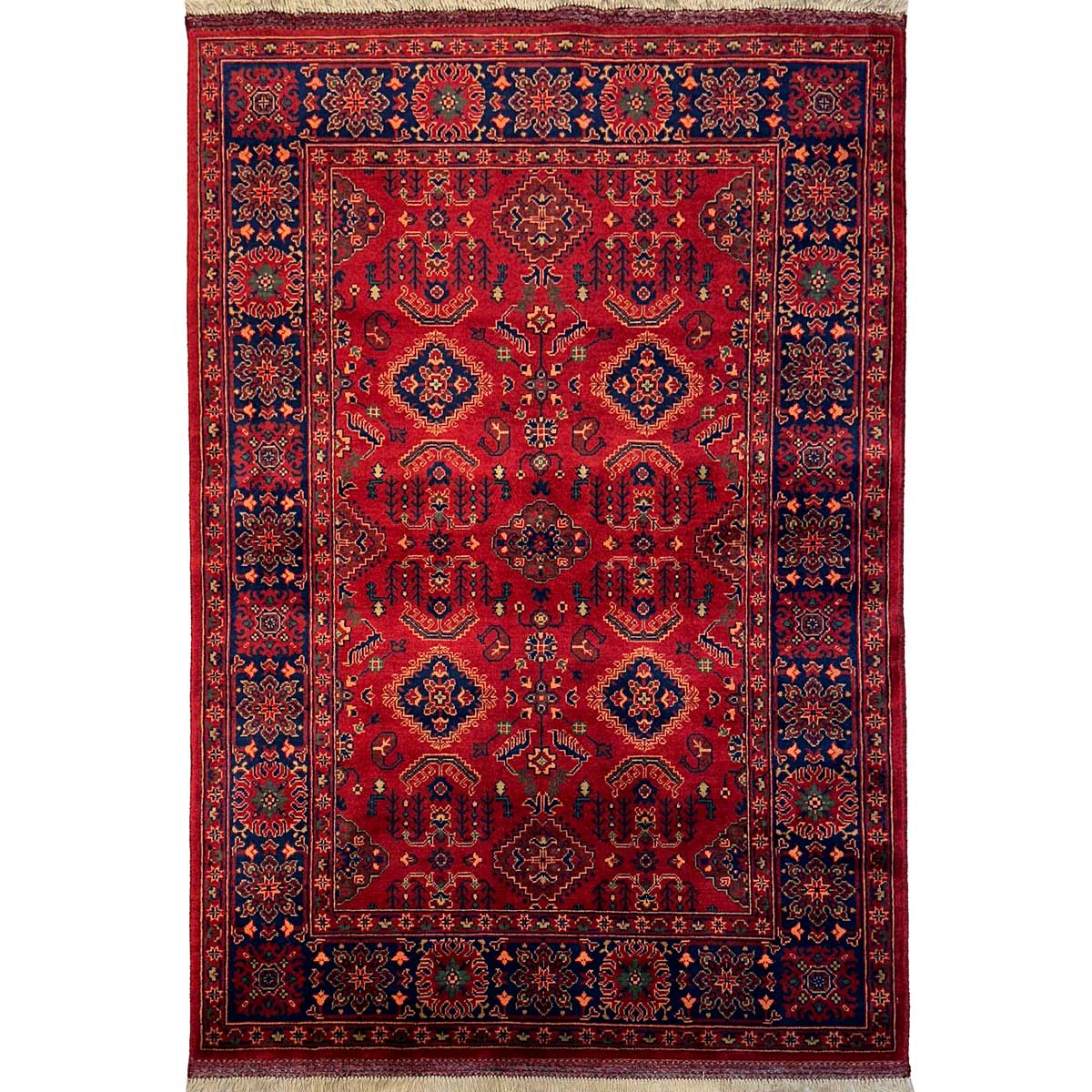 El Dokuma Afgan Khal Muhammadi Yün Halı (125x180 cm)
