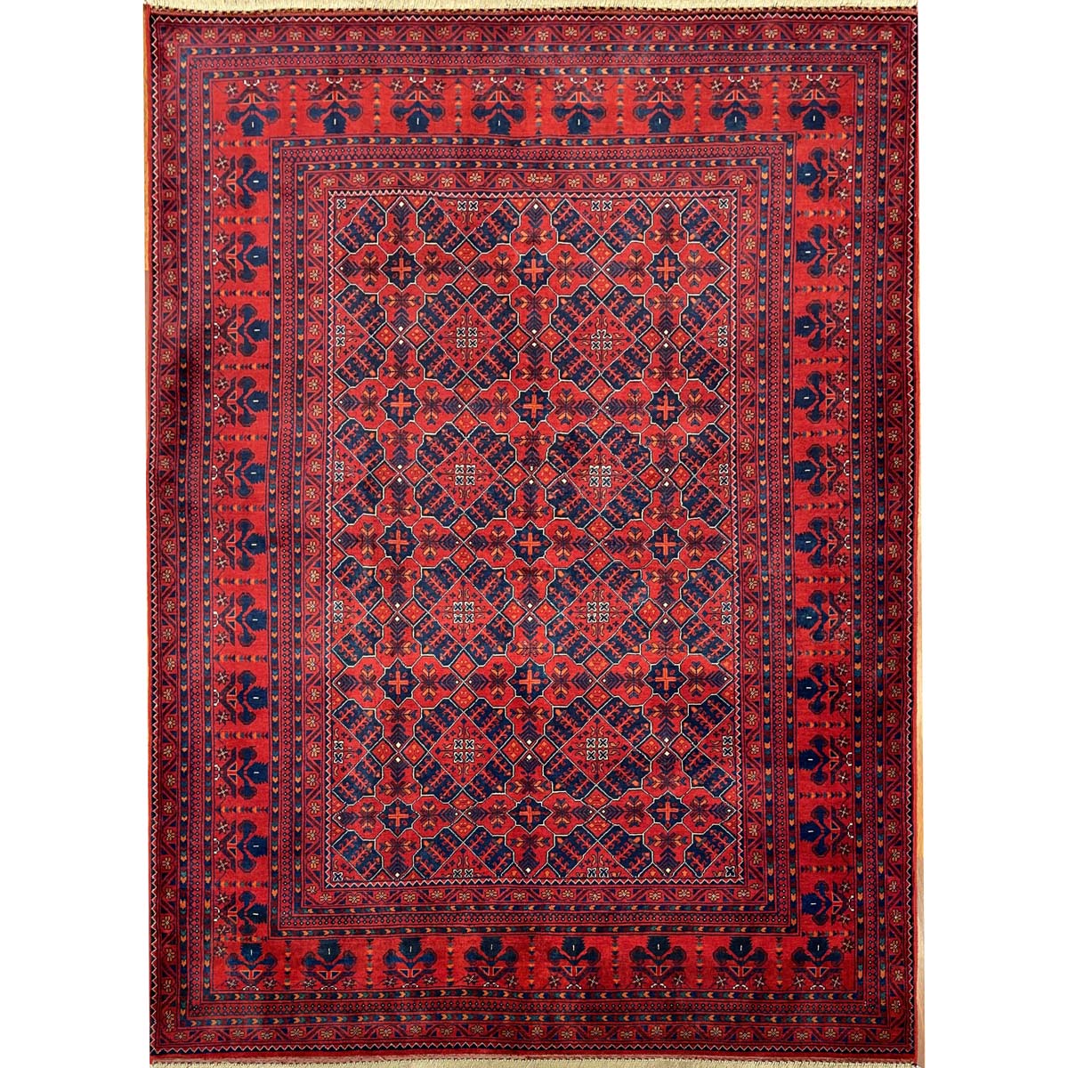 El Dokuma Afgan Bilicik İnce Dokuma Yün Halı (150x200 cm)