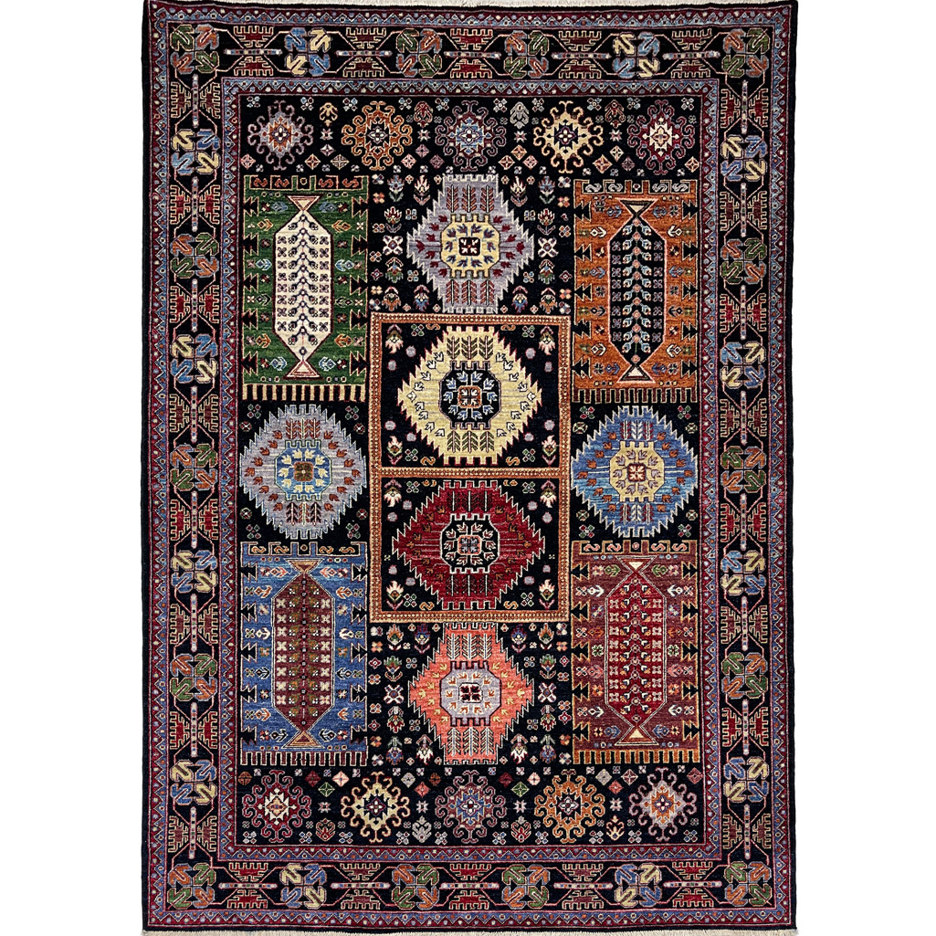 El Dokuma Afgan Veziri Kabile Yün Halı (185x275 cm)