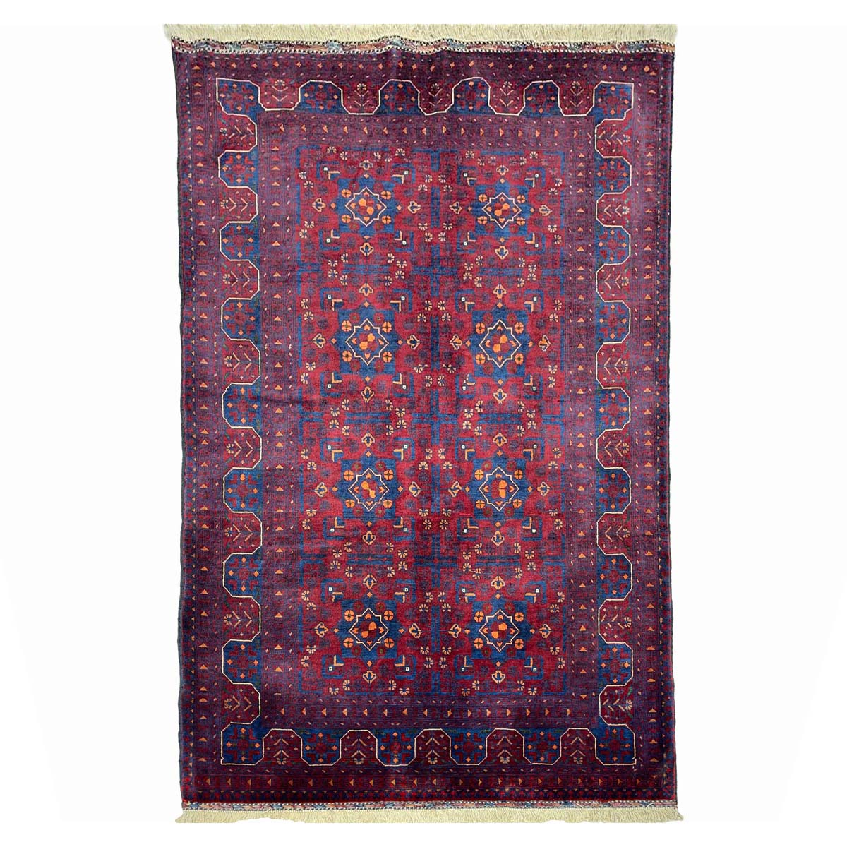 El Dokuma Afgan Bilicik İnce Dokuma Yün Halı (100x145 cm)