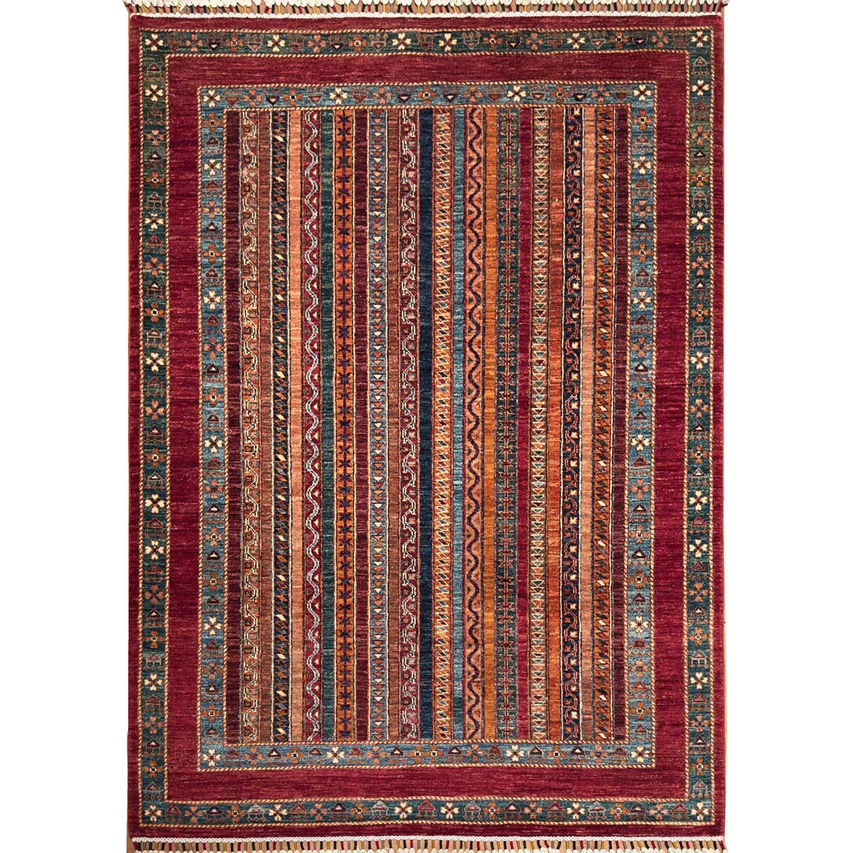 El Dokuma Şal Afgan Kabile Yün Halı (155x205 cm)