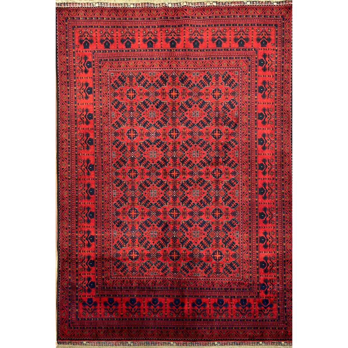 El Dokuma Afgan Bilicik İnce Dokuma Yün Halı (150x210 cm)